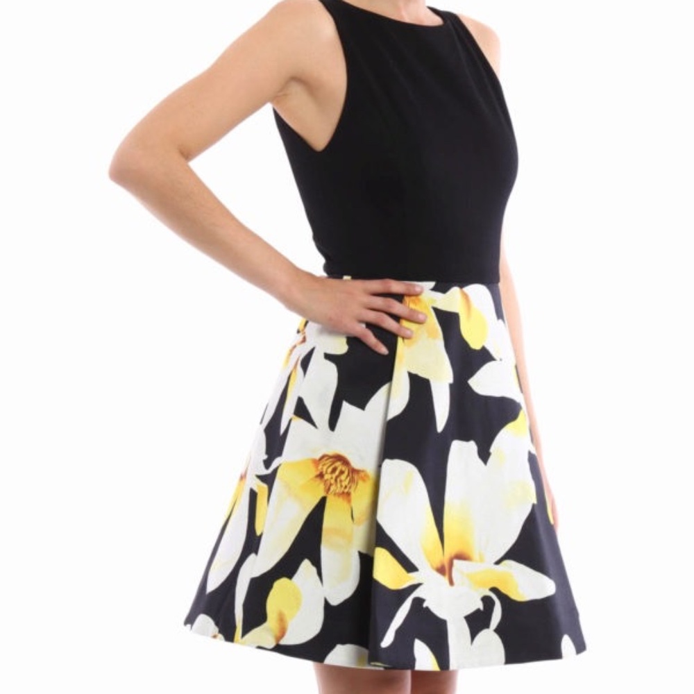 Alice + Olivia Kourtney box-pleated combo dress - Size 4